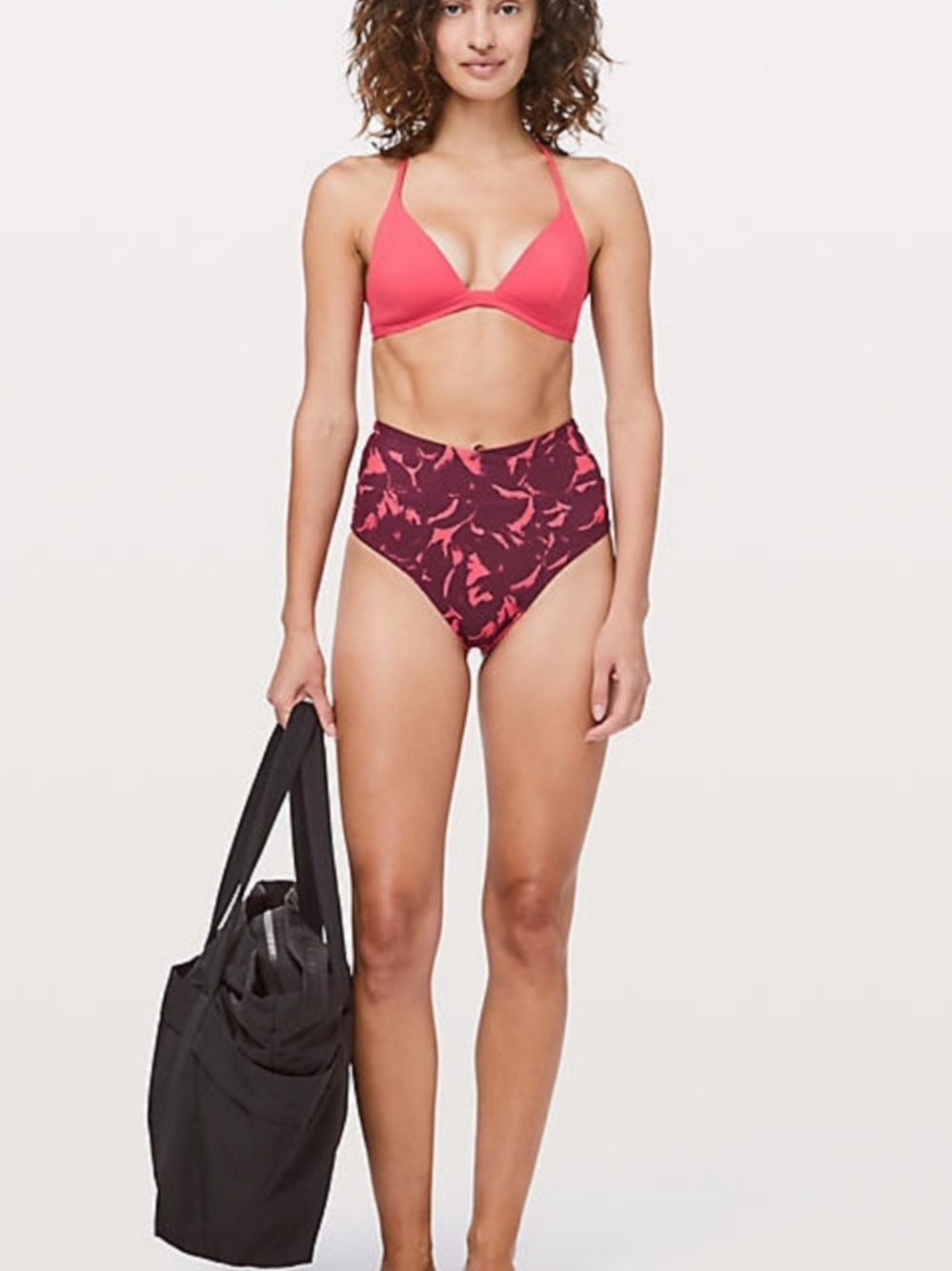 lululemon Coral & Burgundy Abstract Bikini Bottoms - Picture 9 of 13